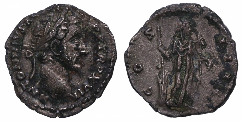 153-154 dC. Antonio Pío (138-161 dC). Roma. Denario. RIC III Antoninus Pius 232....