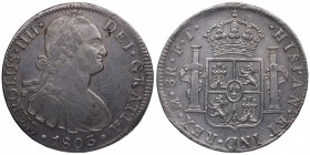 1803. Carlos IV (1788-1808). Mexico. 8 reales. FT. Ag. 27,00 g. EBC-. Est.60.