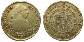 1789. Carlos IV (1788-1808). Madrid. 2 escudos. MF. Au. MBC-. Est.300.