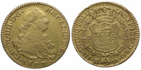 1807. Carlos IV (1788-1808). Madrid. 2 escudos. FA. Au. MBC. Est.300.