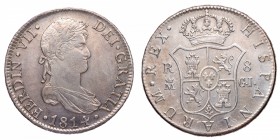 1814. Fernando VII (1808-1833). Madrid. 8 reales. GJ. Ag. Atractiva. EBC+. Est.600.
