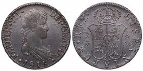 1815. Fernando VII (1808-1833). Madrid. 8 reales. GJ. Ag. Rara así. EBC+ / EBC. Est.300.