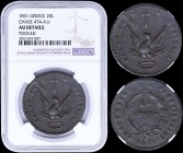 GREECE: 20 Lepta (1831) in copper with phoenix. Variety "474-A.b" by Peter Chase. Medal alignment. Inside slab by NGC "AU DETAILS - TOOLED". (Hellas 1...
