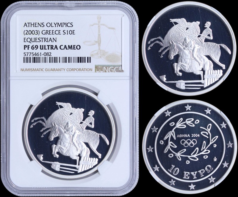 GREECE: 10 Euro (2003) in silver (0,925) commemorating the Athens Olympics (part...