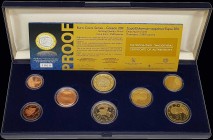 GREECE: Euro coin set (2011) composed of 1 Cent to 2 Euro. Inside official case & CoA with no "1069". Mintage: 2500 pieces. Proof.