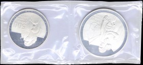 CYPRUS: Set of 500 Mils (1976) + 1 Pound (1976) in silver commemorating the Refugees. Inside official case of issue. (KM 45a+46a) & (Fitikides 154P+15...