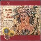 CYPRUS: Euro coin set (2011) composed of 1 Cent to 2 Euro. Inside official three-fold blister. (KM MS22). Brilliant Uncirculated.