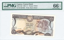 GREECE: 1 Pound (1.9.1995) in dark brown and multicolor with mosaic of nymph Acme at right, Arms at top left center and banks name in unbroken line mi...