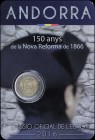 ANDORRA: 2 Euro (2016) in bi-metal commemorating the 150 years of the New Reform 1866. Inside official coincard. S/N: "78355". Mintage: 85000 pieces. ...