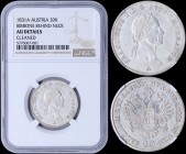 AUSTRIA: 20 Kreuzer (1831 A) in silver (0,583) with bust of Franz II with ribbons on wreath behind neck facing right. Crowned imperial double-headed e...