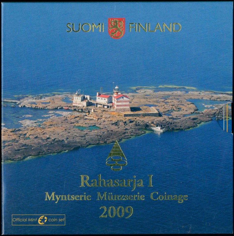 FINLAND: Euro coin set (2009) composed of 1 Cent to 2 Euro and a special commemo...