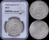 GREAT BRITAIN: 1 Dollar (1902 B) of Trade Coinage in silver (0,900) with Britannia standing. Oriental designs on cross on reverse. Mint: Bombay. Insid...