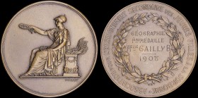 FRANCE: Bronze medal for the Association for Secondary Education for the Young Women of Sorbonne. Awarded in 1908 to mademoiselle Gailly B as first Ge...