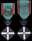 ITALY: Order of Merit of the Italian Republic. Grand Officers badge with rosette on ribbon. The Order was founded on 3rd March 1951 to be awarded to t...