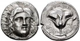 Rhodos. Tetradrachm. 229-205 BC. Aeinias magistrate. (Ashton-212). (Hgc-6, 1432). (Sng Keckman-542). Anv.: Radiate head of Helios facing slightly righ...