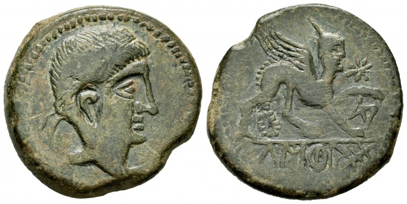 Kastilo-Castulo. Unit. 180 BC. Cazlona (Jaén). (Abh-697). (Acip-2113). Anv.: Mal...