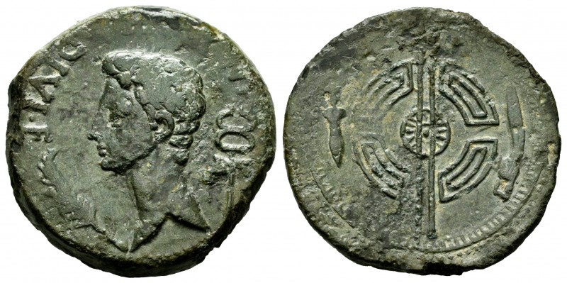 Luco Augusti. Dupondius. 27 BC.-14 AD. Lugo. (Abh-1701). (Acip-3300). Anv.: Nake...