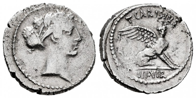 Carisius. T. Carisius. Denarius. 46 BC. Rome. (Ffc-552). (Craw-464/1). (Cal-390)...