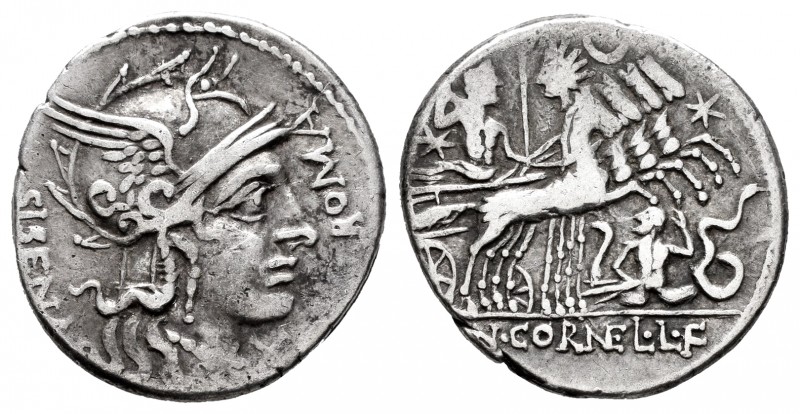 Cornelius. Cnaeus Cornelius L.f. Sisenna. Denarius. 118 BC. Norte de Italia. (Ff...