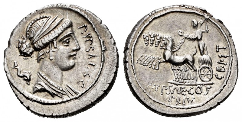 Plautius. P. Plautius Hypseus. Denarius. 60 BC. Rome. (Ffc-998). (Craw-420/2a). ...