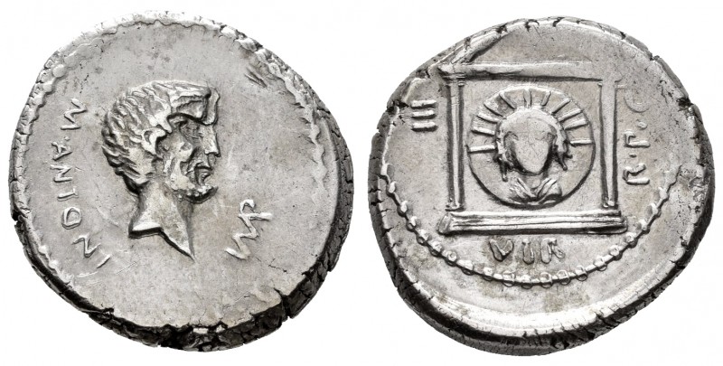Mark Antony. Denarius. 42 BC. Mint moving. (Ffc-18). (Craw-469/1). (Bmc-62). Anv...