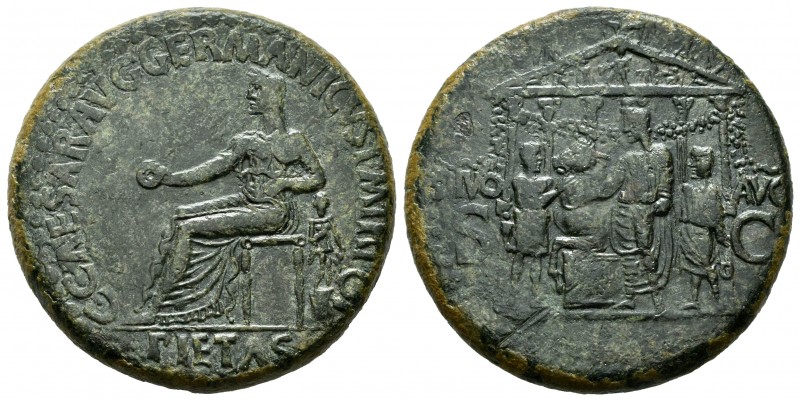 Caligula. Sestertius. 37-41 AD. Rome. (Ric-44). (Ch-10). (Bmc-156). Anv.: C CAES...