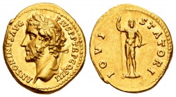 Antoninus Pius. Áureo. 140-143 AD. Rome. (Spink-4007). (Ric-72d). (Cal-1553). Anv.: ANTONINVS AVG PIVS P P TR P COS III. Busto laureado a izquierda. R...