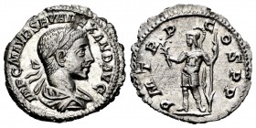 Severus Alexander. Denarius. 223 AD. Rome. (Ric-23). (Bmcre-92). (Rsc-231). Anv.: IMP C M AVR SEV ALEXAND AVG, laureate and draped bust right. Rev.: P...