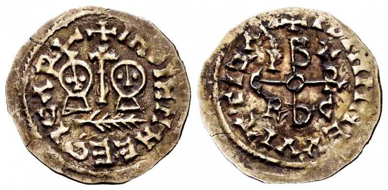 Egica and Witiza (698-702). Tremissis. Córdoba. (Cnv-560.3). (Pliego-731e). Anv....