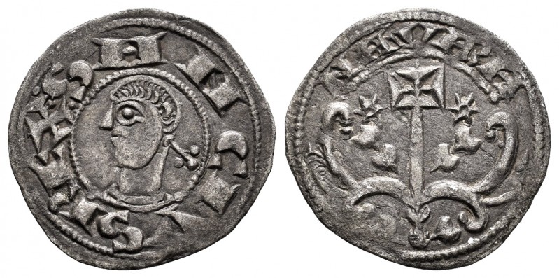 Kingdom of Navarre. Sancho el Sabio (1150-1194). Dinero. Navarre. (Cru-222 var)....