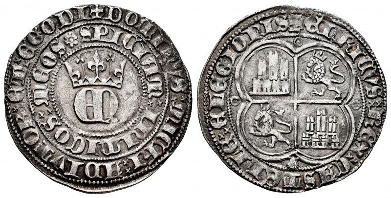 Kingdom of Castille and Leon. Enrique II (1368-1379). 1 real. Coruña. (Bautista-...