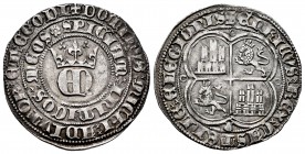 Kingdom of Castille and Leon. Enrique II (1368-1379). 1 real. Coruña. (Bautista-556, mismo ejemplar). Anv.: +DOMINVS: MICHI: ADIVTOR: ET: EGO DI/SPICI...