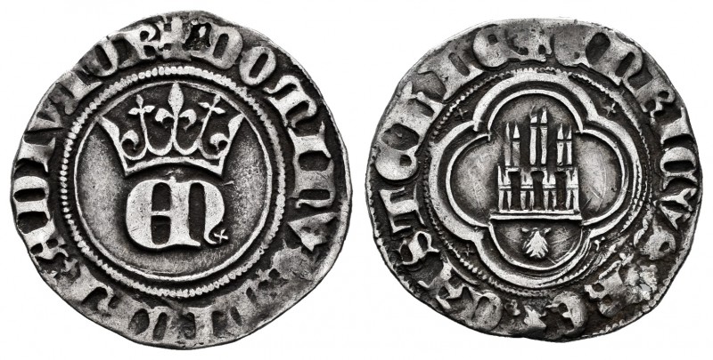 Kingdom of Castille and Leon. Enrique II (1368-1379). 1/2 real. Coruña. (Bautist...