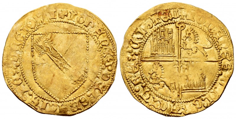 Kingdom of Castille and Leon. Juan I (1379-1390). Dobla de la Banda. Sevilla. (B...