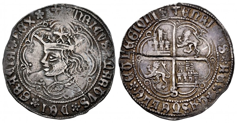 Kingdom of Castille and Leon. Enrique IV (1454-1474). 1 real. Sevilla. (Bautista...