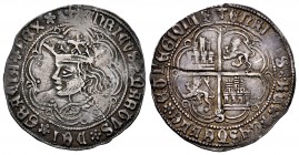 Kingdom of Castille and Leon. Enrique IV (1454-1474). 1 real. Sevilla. (Bautista-894.4). Ag. 3,40 g. Bust with beard. Planchet crack. Beautiful tone. ...