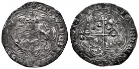 Kingdom of Castille and Leon. Enrique IV (1454-1474). 1 real. Burgos. (Bautista-900). Ag. 2,84 g. Rare countermarks on reverse. VF. Est...250,00. 

...