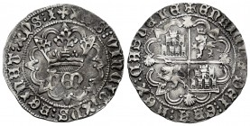 Kingdom of Castille and Leon. Enrique IV (1454-1474). 1 real. Coruña. (Bautista-901.1). Anv.: + XPS:· VINCIT: XPS: REGNAT: XPS: I. Rev.: + ENRICVS: DE...