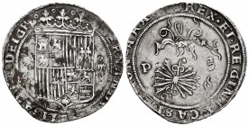 Catholic Kings (1474-1504). 4 reales. Sevilla. P. (Cal-555). Anv.: FERNANDUS· ET ELISABET· DEI GR. Rev.: + REX· ET· REGINA· CAST· LEGION ARAG. Ag. 13,...