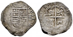 Philip III (1598-1621). 4 reales. 1610. Granada. M. (Cal-729). Ag. 13,38 g. Very rare. Choice VF. Est...300,00. 

Felipe III (1598-1621). 4 reales. ...