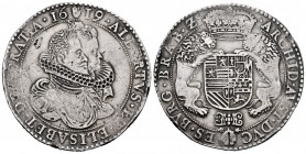 Albert and Elizabeth (1598-1621). 1 ducaton. 1619. Antwerpen. (Vti-388). (Vanhoudt-317.AN). Ag. 32,24 g. Minor nicks. Scarce in this grade. Choice VF....
