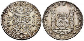 Philip V (1700-1746). 8 reales. 1746. México. MF. (Cal-1470). Ag. 26,89 g. A good sample. XF. Est...500,00. 

Felipe V (1700-1746). 8 reales. 1746. ...