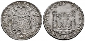 Charles III (1759-1788). 8 reales. 1768. Lima. JM. (Cal-1028). Ag. 26,67 g. Pellet above the 1st LMA. Choice VF. Est...250,00. 

Carlos III (1759-17...