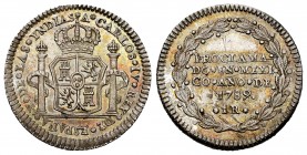 Charles IV (1788-1808). 1 real. 1789. México. (Cal-427). Ag. 3,38 g. Proclamation with value. Original luster. Some scratches. Rare in this condition....
