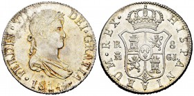 Ferdinand VII (1808-1833). 8 reales. 1814. Madrid. GJ. (Cal-1268). Ag. 27,06 g. Laureate bust. Rare in this grade. Gorgeous specimen. Almost UNC. Est....