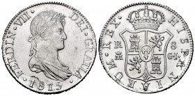 Ferdinand VII (1808-1833). 8 reales. 1815. Madrid. GJ. (Cal-1269). Ag. 27,29 g. Laureate bust. Scarce. Almost XF. Est...250,00. 

Fernando VII (1808...