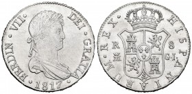 Ferdinand VII (1808-1833). 8 reales. 1817. Madrid. GJ. (Cal-1272). Ag. 26,97 g. lightly rubbed. Original luster. Beautiful specimen. XF. Est...300,00....