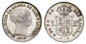 Elizabeth II (1833-1868). 1 real. 1853. Barcelona. (Cal 2008-398). (Cal 2019-276). Ag. 1,32 g. Almost XF. Est...60,00. 

Isabel II (1833-1868). 1 re...
