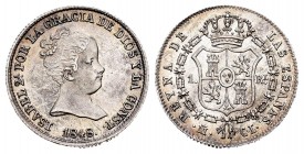 Elizabeth II (1833-1868). 1 real. 1848. Madrid. CL. (Cal 2008-416). (Cal 2019-300). Ag. 1,52 g. AU. Est...80,00. 

Isabel II (1833-1868). 1 real. 18...