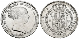 Elizabeth II (1833-1868). 20 reales. 1850. Madrid. CL. (Cal-591). Ag. 25,71 g. XF. Est...350,00. 

Isabel II (1833-1868). 20 reales. 1850. Madrid. C...